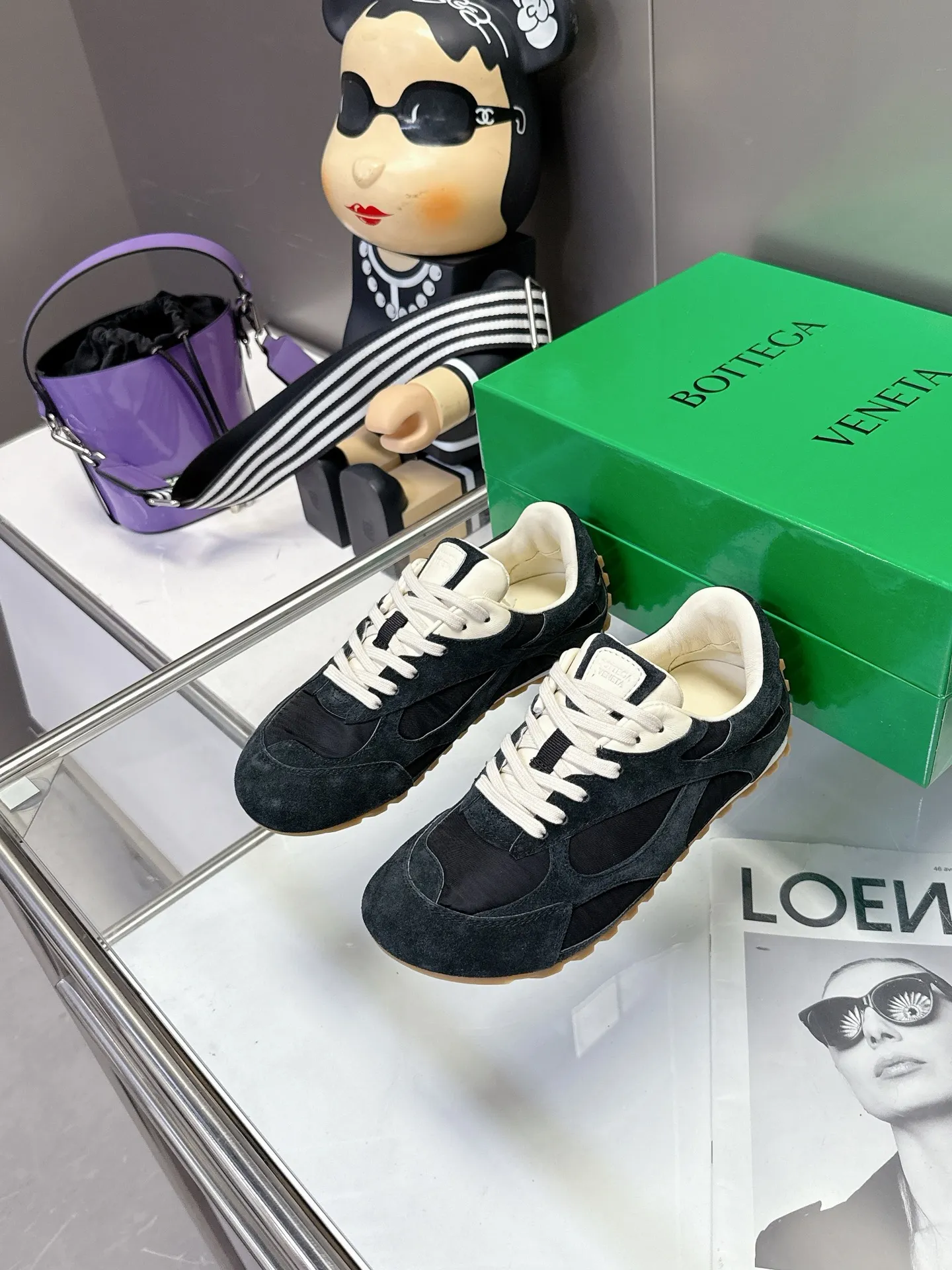 👟👟Ex-factory price 500👟👟 Bottega Veneta｜BV Bottega Veneta 25ss new Forrest shoes Dexun sneakers Sneaker technology nylon and suede, inspired by retro sneakers, a new interpretation of classic sneakers, lightweight, comfortable and breathable summer essentials The sole uses a classic woven texture, which is very recognizable, and is spliced with nylon suede, giving it a full texture!   Size: #Female 35-40 (41 made to order, non-refundable)